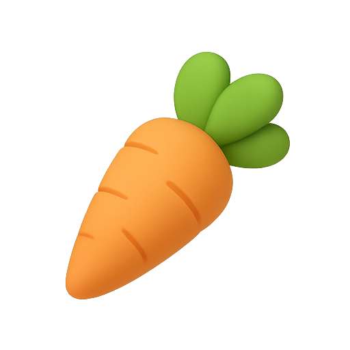 carrot, vegetable, 3d