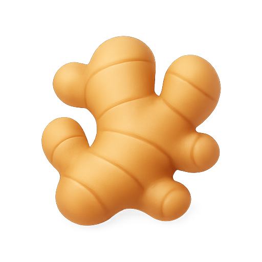 Ginger, 3d design, rendering icon