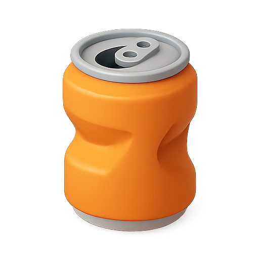 Can, beverage, orange icon