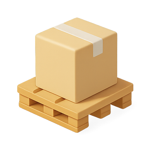 Package, pallet, 3d model icon