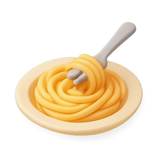Pasta, food, plate icon