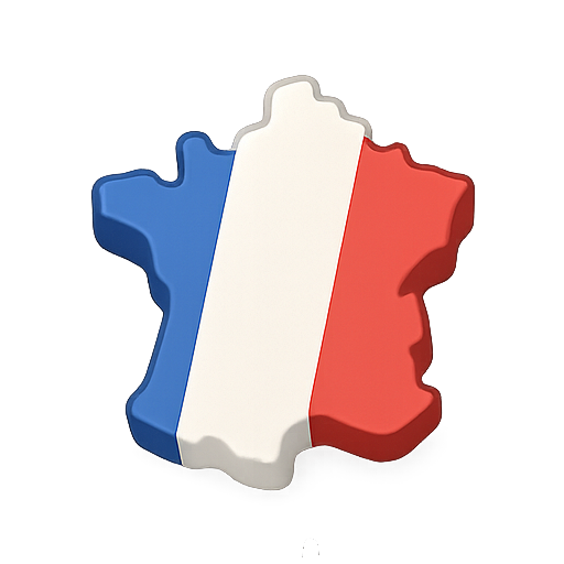France, 3d, map icon