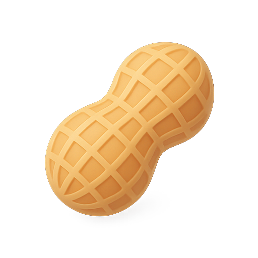 Peanut, 3d, model icon