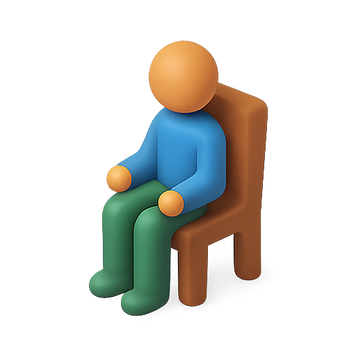 Person, chair, seating icon