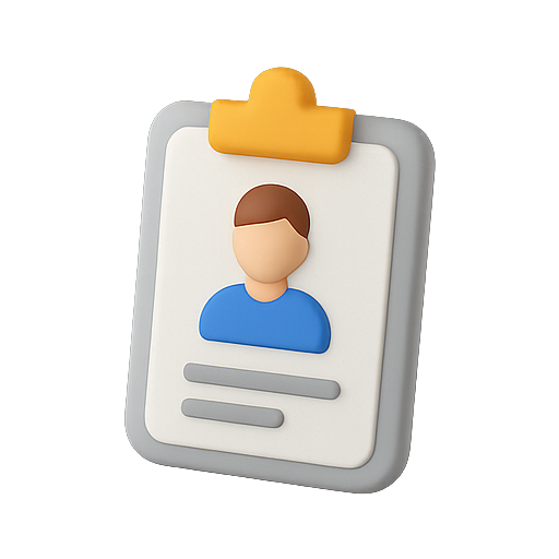 Clipboard, 3d, avatar icon
