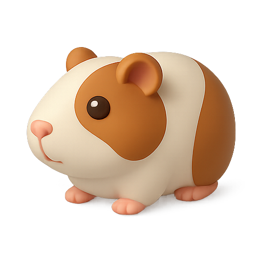 Guinea pig, 3d model, animal icon