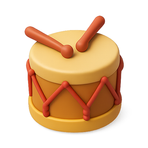 Drum, toy, music icon