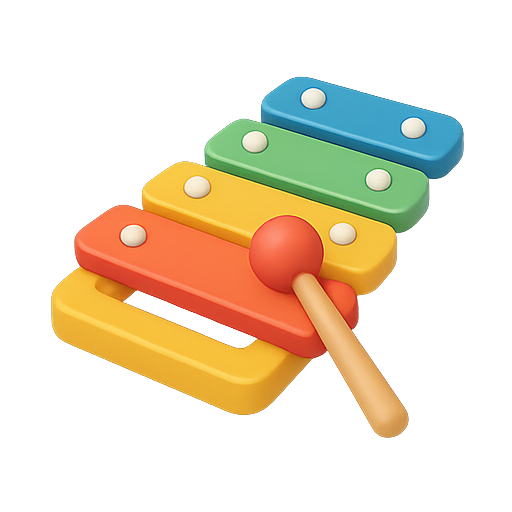 Xylophone, musical, toy icon