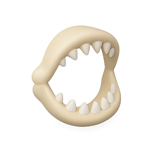 Mouth, teeth, 3d icon
