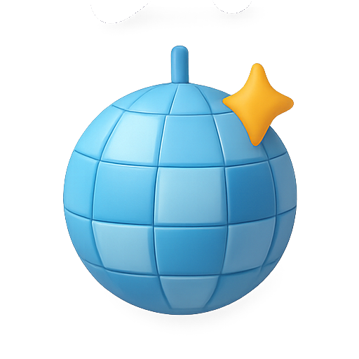 3D, blue, sphere icon