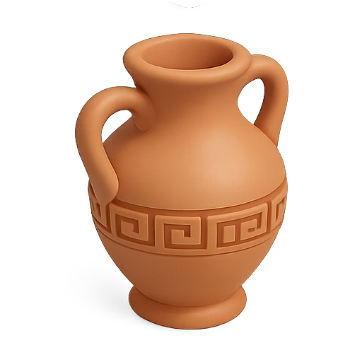 Vase, pottery, 3d model icon