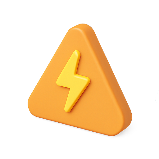 Danger, warning, electricity icon