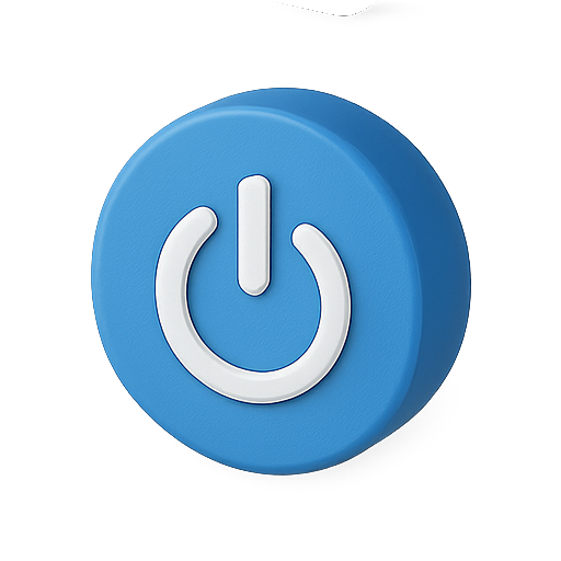 Power, symbol, button icon