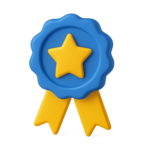 Badge, award, star icon