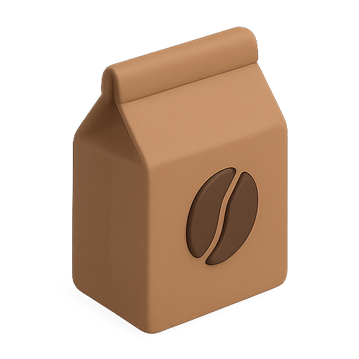 Coffee, beverage, packaging icon