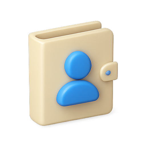 Contact, address book, profile icon