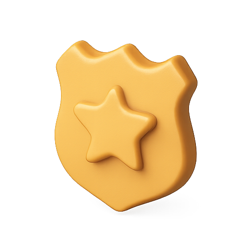 Badge, star, police icon