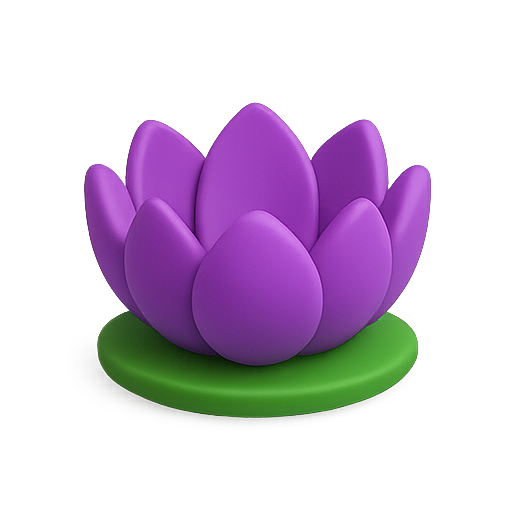 Lotus, flower, 3d design icon