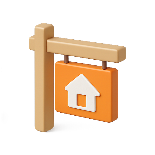 Sign, home, real estate icon