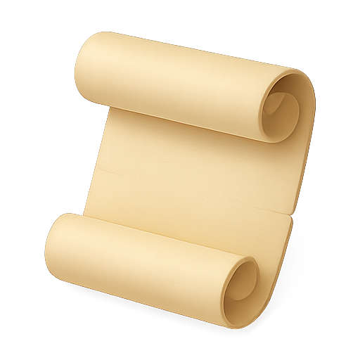 Scroll, paper, 3d icon