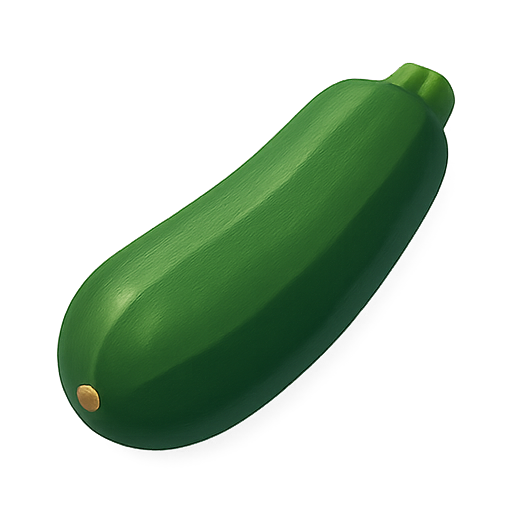 Zucchini, vegetable, 3d model icon