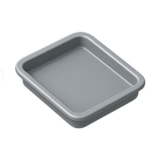 Tray, container, grey icon