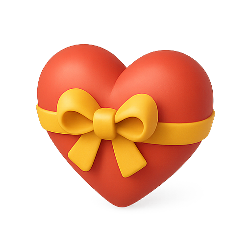 Heart, gift, love icon