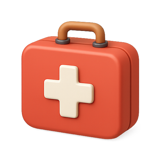 Medical, first aid, red icon
