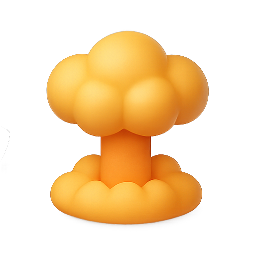 Explosion, 3d, cartoon icon