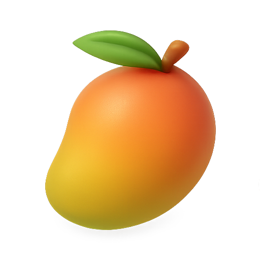Mango, fruit, 3D icon