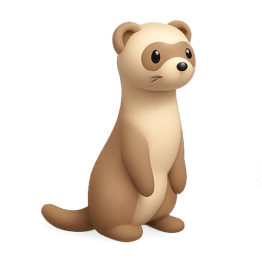 Ferret, animal, cute icon