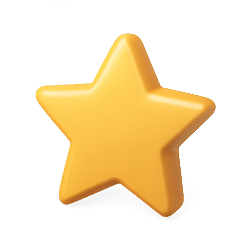 Star, yellow, 3d icon