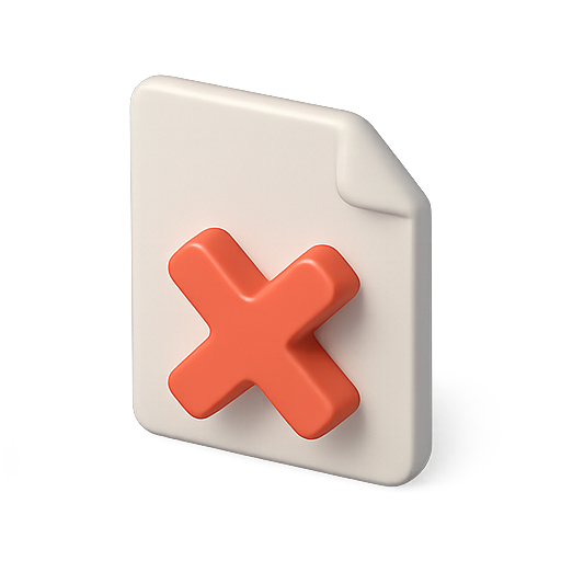 Document, delete, cancel icon