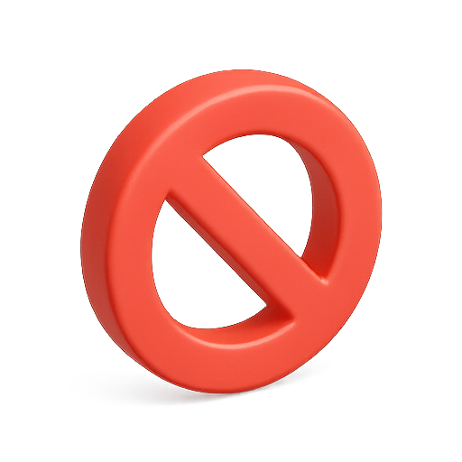 Forbidden, restriction, prohibition icon