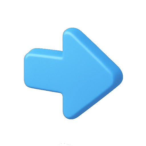 Arrow, blue, 3d icon