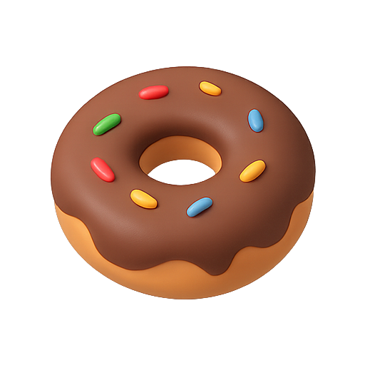 Donut, dessert, chocolate icon