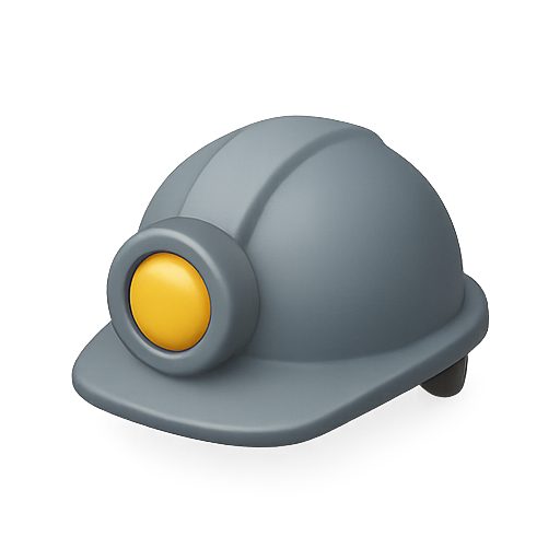 Hard hat, mining, safety icon