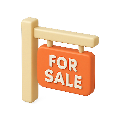 for sale, 3d, sign