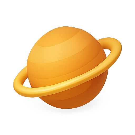 Planet, saturn, 3d icon