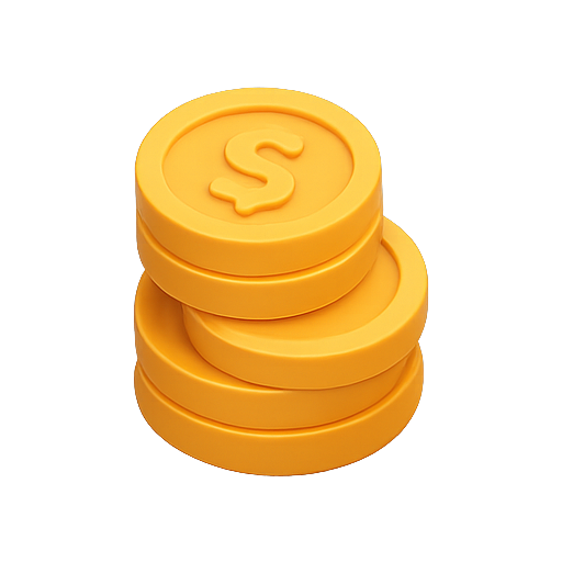 Coins, money, finance icon
