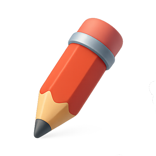 Pencil, writing, stationery icon