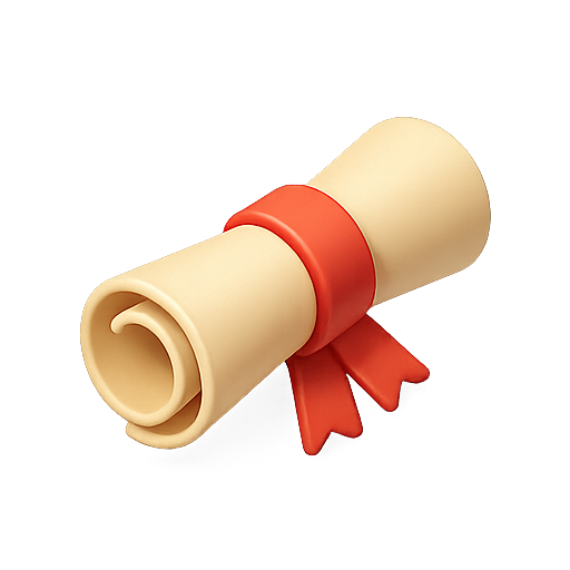 Scroll, certificate, document icon