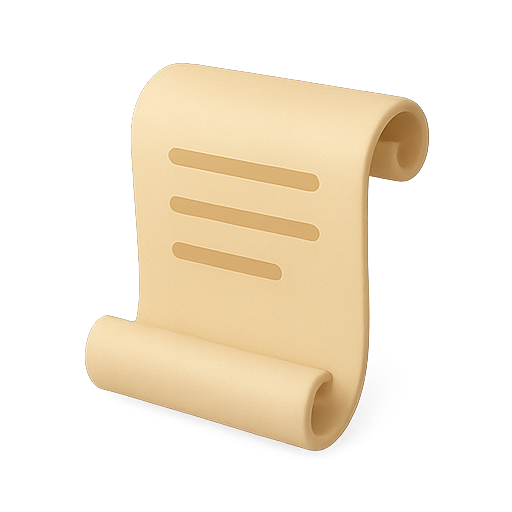 Paper, document, scroll icon