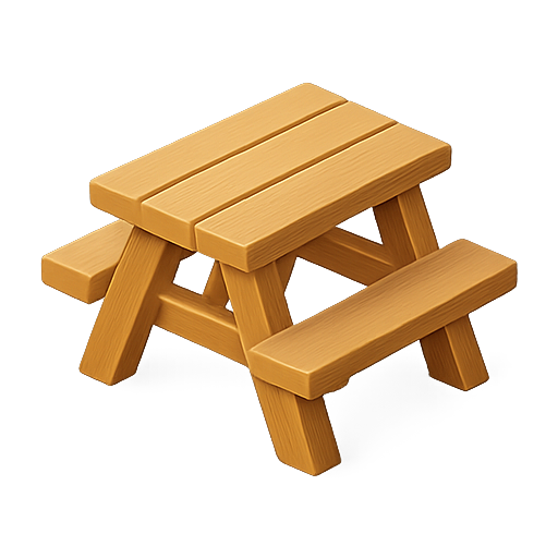 Table, picnic, furniture icon