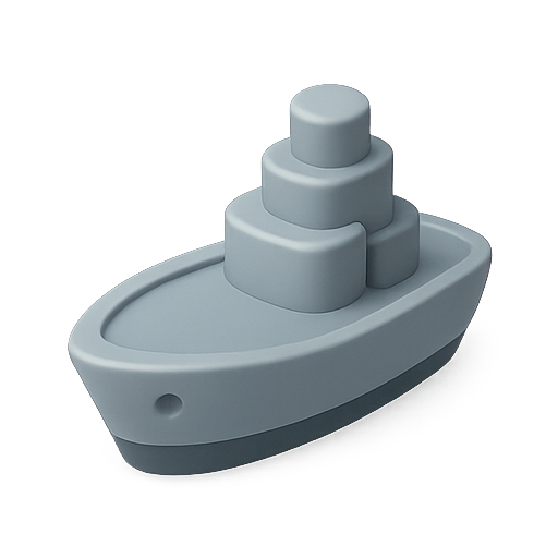 Boat, 3d, render icon