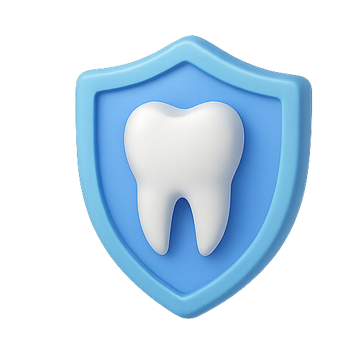 Tooth, dental, shield icon