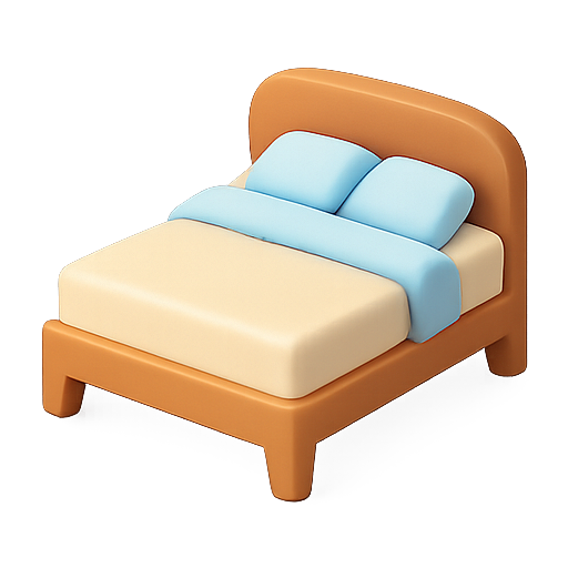 Bed, furniture, bedroom icon