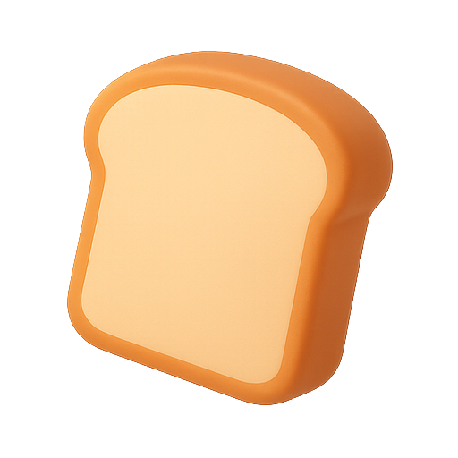 Bread, 3d, food icon