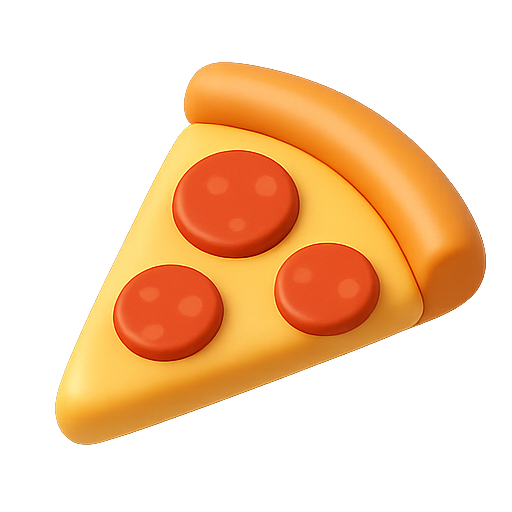 Pizza, 3d, food icon
