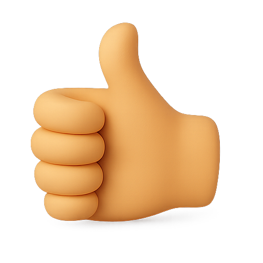 Thumbs up, gesture, approval icon